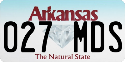 AR license plate 027MDS
