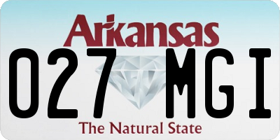 AR license plate 027MGI