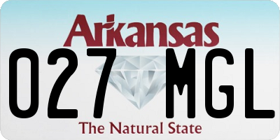 AR license plate 027MGL