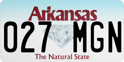AR license plate 027MGN
