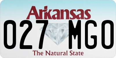 AR license plate 027MGO