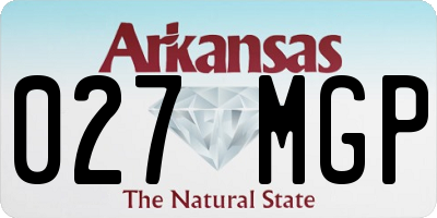 AR license plate 027MGP