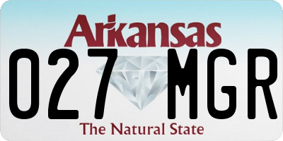 AR license plate 027MGR