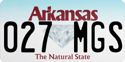 AR license plate 027MGS