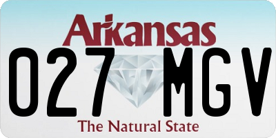 AR license plate 027MGV