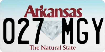 AR license plate 027MGY