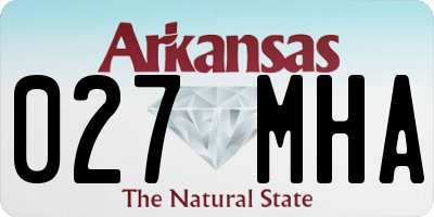 AR license plate 027MHA
