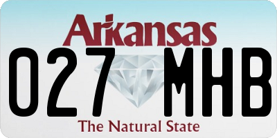 AR license plate 027MHB