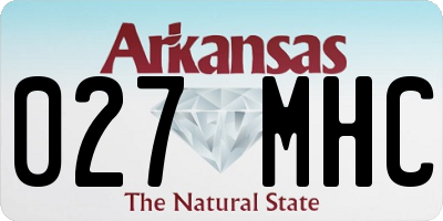 AR license plate 027MHC