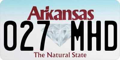 AR license plate 027MHD