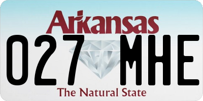 AR license plate 027MHE