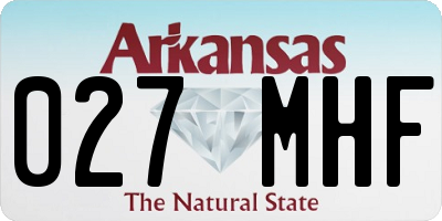 AR license plate 027MHF