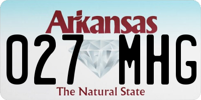 AR license plate 027MHG