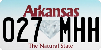 AR license plate 027MHH