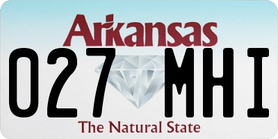 AR license plate 027MHI