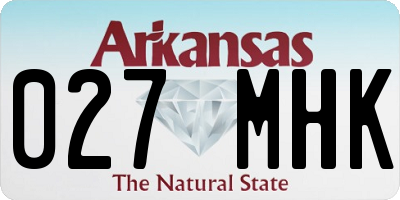 AR license plate 027MHK