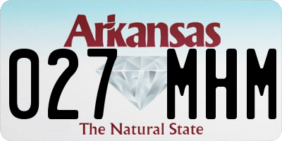 AR license plate 027MHM