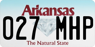 AR license plate 027MHP