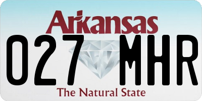 AR license plate 027MHR