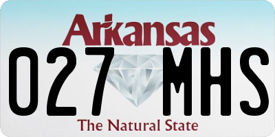 AR license plate 027MHS