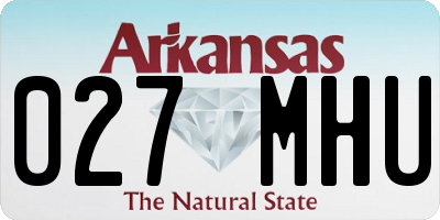 AR license plate 027MHU