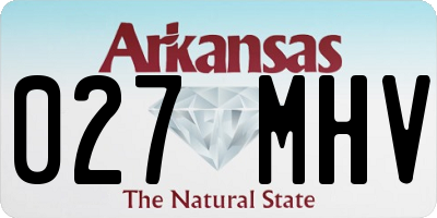 AR license plate 027MHV