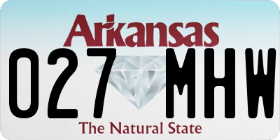 AR license plate 027MHW