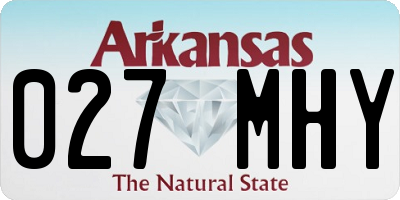 AR license plate 027MHY