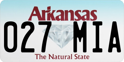 AR license plate 027MIA