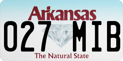 AR license plate 027MIB