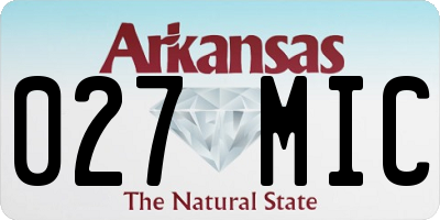 AR license plate 027MIC