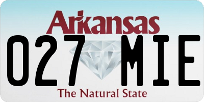 AR license plate 027MIE