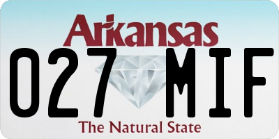 AR license plate 027MIF