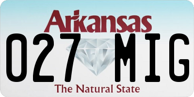 AR license plate 027MIG