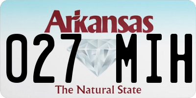 AR license plate 027MIH