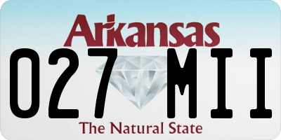 AR license plate 027MII
