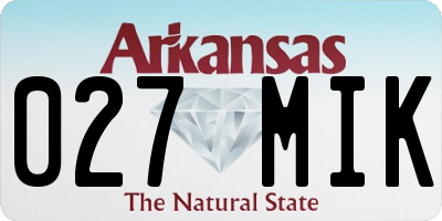 AR license plate 027MIK