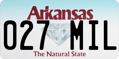 AR license plate 027MIL
