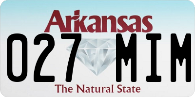 AR license plate 027MIM