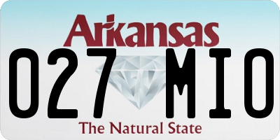 AR license plate 027MIO