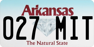 AR license plate 027MIT
