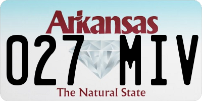 AR license plate 027MIV