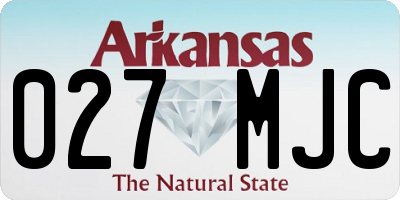 AR license plate 027MJC
