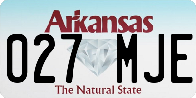 AR license plate 027MJE