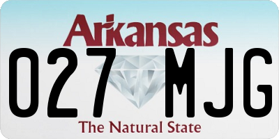 AR license plate 027MJG