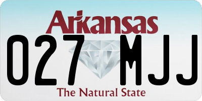 AR license plate 027MJJ