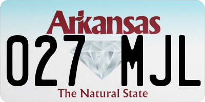 AR license plate 027MJL