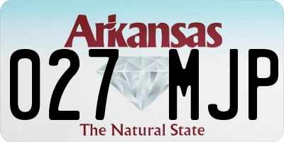 AR license plate 027MJP
