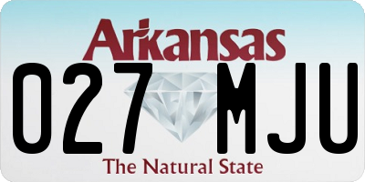 AR license plate 027MJU