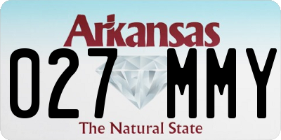 AR license plate 027MMY